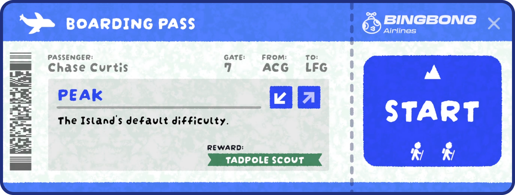 PEAK Boarding Pass