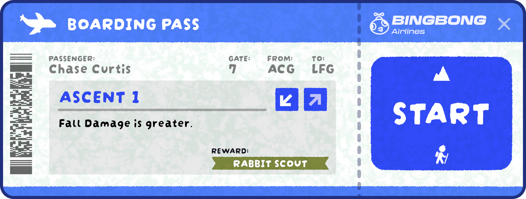 PEAK Ascent 1 Boarding Pass